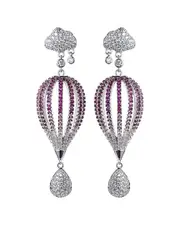 Eye Candy LA Hot Air Balloon CZ Crystal Drop Earring