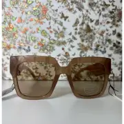 ASOS Design Beige Tan Light Tint 70s Chunky Square Oversized Sunglasses