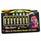 12pcs Face Paint Glow in Dark UV Body Paint for Halloween Christmas