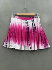 Millou Girls Medium Pink White Black Pleated Tie Dye Skirt NWT