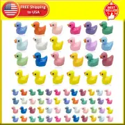 200 Pcs Mini Resin Ducks Tiny Ducks Miniature Duck Figures for Sli me Charms DIY