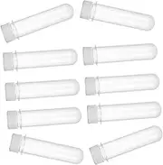 CRILSTYLEO 10 pcs Transparent Storage Tubes with Lids Reusable Clear Candy Storage Containers Portable Plastic Test Tubes for Home Use Craft Supplies and Organizing Items