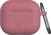 U by UAG [U] Dot Silicone Case for Apple AirPods 2021 Case - [Soft-Touch Silicone, Carabiner Hook, Lightning Connection Cover, Status LED Visible, Wireless Charging Compatible] - Dusty Rose