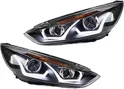 Car Front Lamps Compatible For Ford Focus 2015-2018 LED Auto Headlights Assembly Upgrade DRL 2 Projector Lens Car Accessories