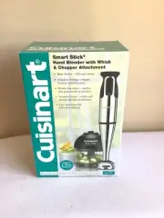 New Cuisinart Smart Stick Hand Blender With Whisk Chopper Attachment HB-154PC