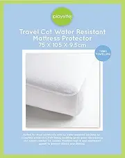 Playette Terry Towelling Mattress Protector, White