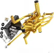 Accessories Motorcycle Rearset Footpeg For Y&amaha YZF R3 R25 YZF-R3 YZF-R25 MT03 MT-03 MT25 MT-25 MT 03 25 CNC Adjustable Foot Pegs Rear Set (Color : Gold)