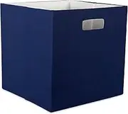 DII Poly-Cube Storage Collection Hard Sided, Collapsible Solid, Large, Nautical Blue