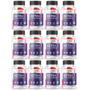 Keto+ ACV KetoBod Gummies, Helps Ketosis and Metabolism-12 Bottles