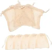 DRESSOOS 8pcs Drawstring Soap Bags Makers' Soap Pouches Foaming Feature Random Color