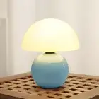 Mushroom Table Lamp Small Dimmable Table Lamp with Hand Blown Glass Shade and