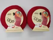 Caron Big Donut Yarn Lot of 2 For energy Red O'go Tangle Free