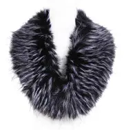 Soul Young Faux Fur Collar Women's Neck Warmer Scarf 80cm,31.5in Black & White