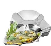 Stainless Steel Oyster Shells, Oysters Grill Pan, Stackable Serving Tray, Set of 12 Baking Dishes, Kitchen Metal Dish for Seafood, Clams, Scallops, 4.72x3.07 Inches