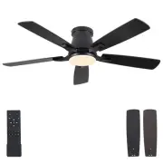52" Ceiling Fans with Lights-Low Profile Ceiling Fan with Light and Remote/AP...