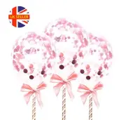 3pcs x Cake Topper Balloon Mini Rose Gold Decor Party Wedding Baby Bridal Shower