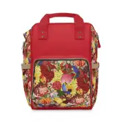 Anthurium Floral Design Multifunctional Backpack
