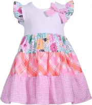 Bonnie Jean Girls Mixed Print Tiered Casual Dress | Multicolor | 24M.