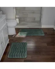 Lavish Home 2Pc Soft Memory Foam Bath Mat Set
