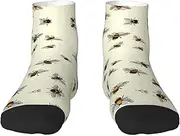 [JBYJBX] Bee Print Adult Socks Womens Mens Workout Thermal Cozy All-Season Gift Holiday Articles Use