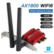 PCIE WiFi 6 AX1800 WiFi Card 802.11ax PCIe Bluetooth Adapter Gaming Network Card