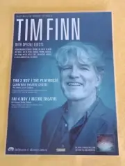 TIM FINN - 2011 Australia Tour - Laminated Promo Poster - CROWDED HOUSE