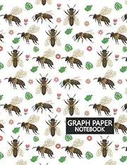 Wasp Graph Paper: Math Graph Paper Notebook for Men, Women, Girls, School, Teachers, Homeschool, Homework, 4x4 Quad Rule - 8.5" x 11" Inches