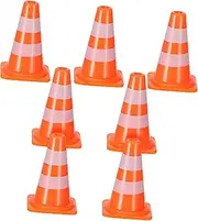 HANABASS 7Pcs Simulation Traffic Sign Roadblock for Fun Educational for Early Learning and Imaginative Role Play