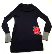 Replay Womens Wool Blend Sweater Dress Sz M Black Cowl Neck Long Sleeve NWT