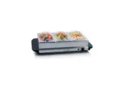 MegaChef MC-9003B Buffet Server & Food Warmer With 3 Removable Sectional Trays,