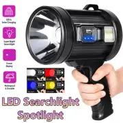 200000 LM LED Searchlight Spotlight USB Rechargeable Hand Torch Light Work Lamp