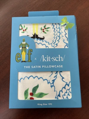 Elf x Kit-sch Satin Pillowcase with Zipper Closure KING SIZE