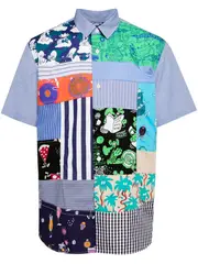 [Junya Watanabe] Cotton Check Multi Fabrics Shirt