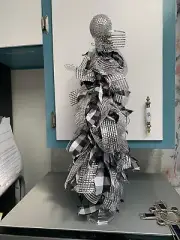 black and white tree decor