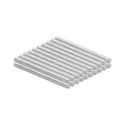 20 Pcs Dowel Pins 2x30 mm (5/64" Dia) Round Head Flat Chamfered End Metal Pin