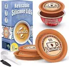 Reusable Lids for Nespresso Pods Vertuo, 3Pcs Food Grade Silicone Caps