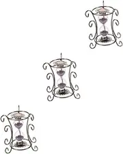 BESPORTBLE 3pcs Iron Retro Hourglass Retro Decor Vintage Ornaments Desktop Sand Clock Hourglass Creative Sand Clock Home Decorations for Living Room Craft Scene Decor Desktop Ornament Glass