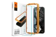 SPIGEN Google Pixel 8a Screen Protector, Genuine Tempered AlignMaster 2 PCS Glass Cover for Google - Clear