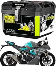 Motorcycle Trunk Box,Top Case Rear Trunk Storage Waterproof | 45L Capacity, Dustproof Luggage Carrier for Motorcycle Helmets Luggages
