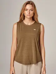Running Bare Dial It Up Tank. Womens Gym Singlet.