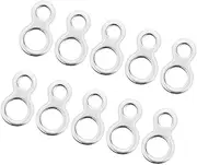 TOKIDNY 10pcs Eight Figure Ring Connector Fishing Solid Connector Fish Hook Ring Fastener Clips Portable Fishing Clips Fishing Accessories Fasteners Connector Solid Connector for Jigging
