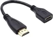 NFHK 15cm Mini HDMI Type C Female to HDMI Type A Male Adapter Extension Cable for Camera HDTV 4K 1080P