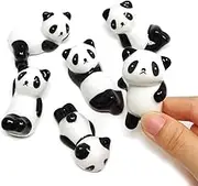6PCS Cute Ceramic Panda Chopstick Rests – Handcrafted Porcelain Holders for Chopsticks, Spoons, Forks, Knives & Brushes – Adorable Tableware Stand Set