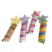 Children s Colorful Star Hair Ties Coil Hair Bands Adjustable Fashion Accessory