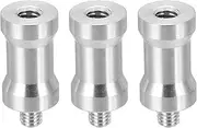 uxcell Camera Spigot Screws Converter 1/4" Female to M6 Male, 3 Pack Tripod Screw Adapter Spigot Stud for Light Stand Hot Shoe Cold Shoe Adapter Ball Head Flash, Silver