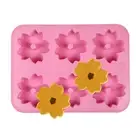 6 Cavity Flower Shaped Silicone DIY Handmade Soap Mould Sugar Chocolate Bakew-dc