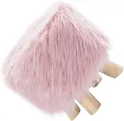 BUTIFULSIC Comfortable Plush Low Stool for Skid Step Stool for Bathroom Shoe Changing Soft Faux Fur Design Easy to Clean