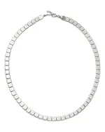 Alberto Amati 14K White Gold Cube Link Collar Necklace, 15.75-18