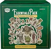 Wanderers Emporium 36x Hard Cardboard DND Miniatures + 12x Bases 6x Inspiration Tokens | Dungeons and Dragons Starter Set Pathfinder 2e Dnd 5e Pawns Heroes, Villains, Monsters, Objects (Classic)