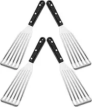 Cabilock 4pcs Slotted Frying Spatula Kitchen Accessory for Cooking Steak Fish and Burgers Comfortable Handle for Easy Use for Home Chefs
